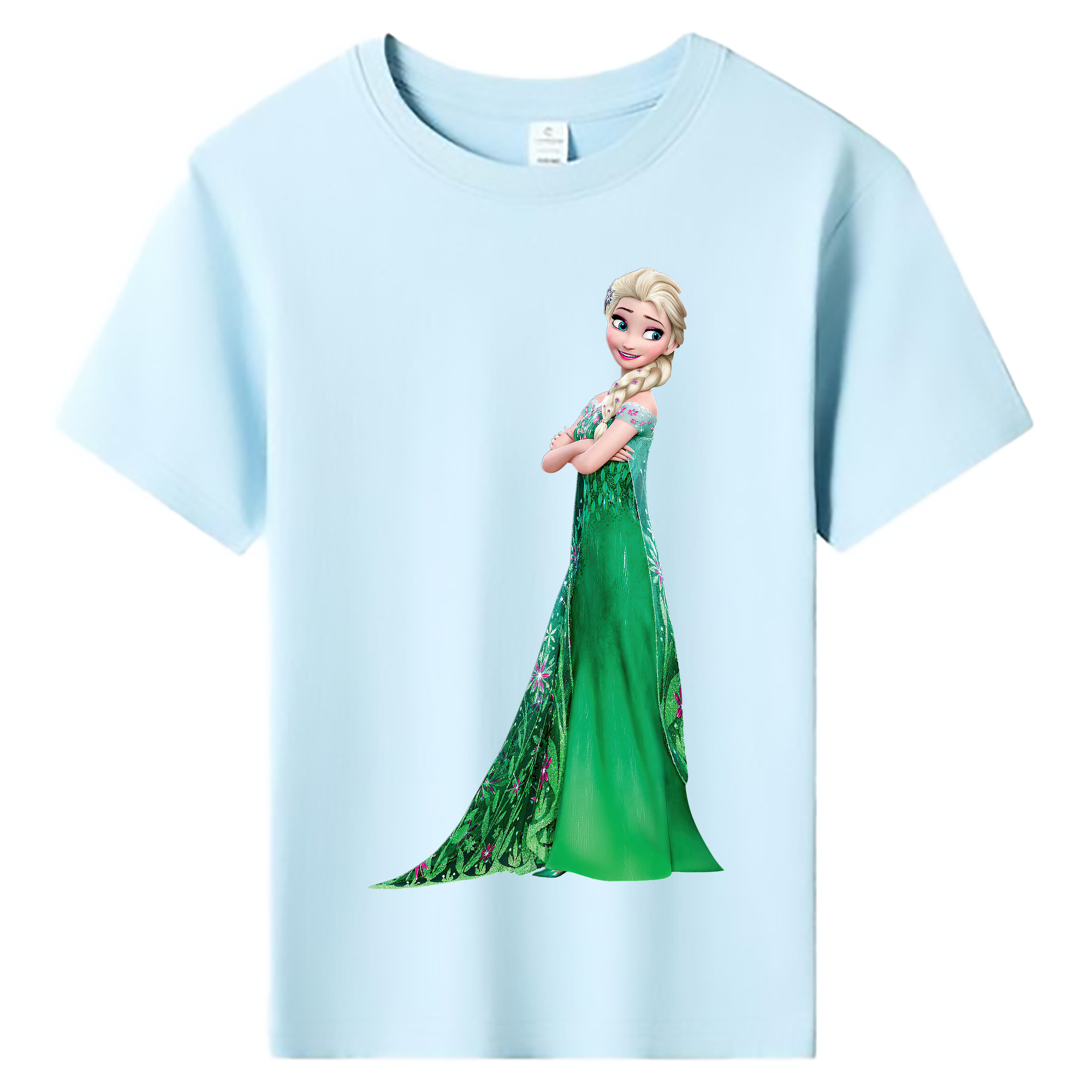（画像用） アナと雪の女王 アンナ エルサ Frozen Anna Elsa 綿100％キッズTシャツ（フロントプリント）